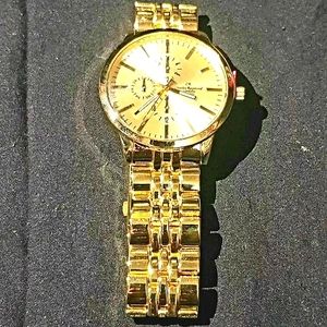 Mens Charles Raymond Watch Stainless Steel Gold plated F.U.C